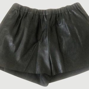 Black Faux Leather Shorts